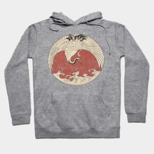 Crane and wave Hoodie